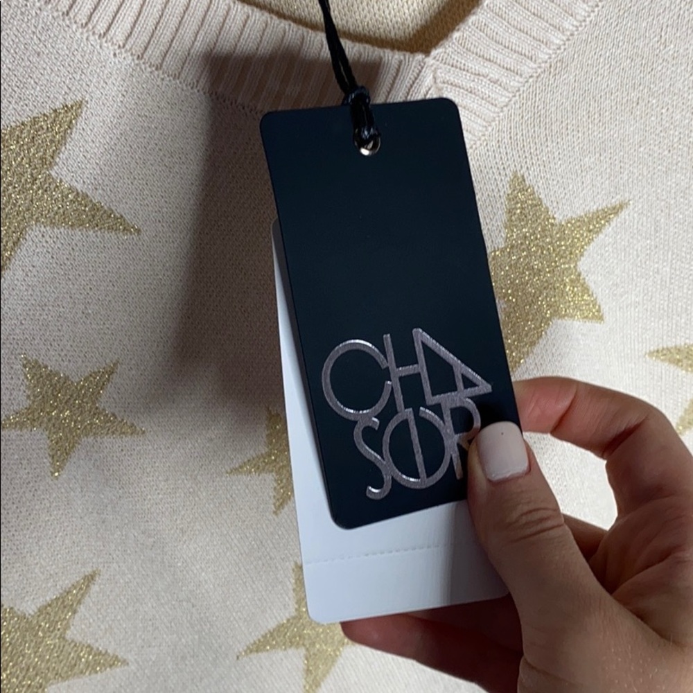 Chaser cropped golden star pullover size S - Picture 10 of 11